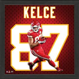 Travis Kelce Kansas City Chiefs NFL Impact Jersey Frame  