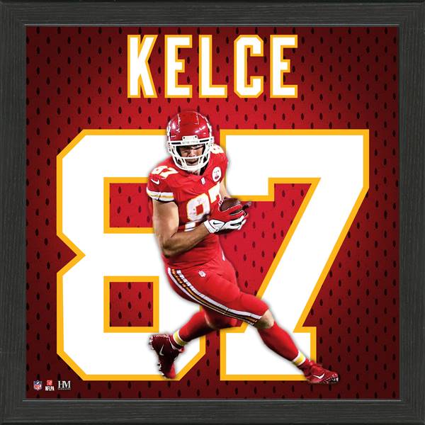 Travis Kelce Kansas City Chiefs NFL Impact Jersey Frame  