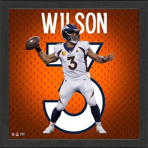 Russell Wilson Denver Broncos Impact Jersey Frame  