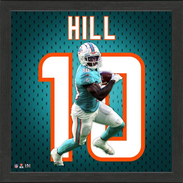 Tyreek Hill Miami Dolphins Impact Jersey Frame  