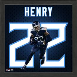 Derick Henry Tennessee Titans NFL Impact Jersey Frame  