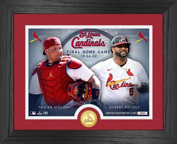 Albert Pujols and Yadier Molina Final Home Game Bronze Coin Photo Mint  