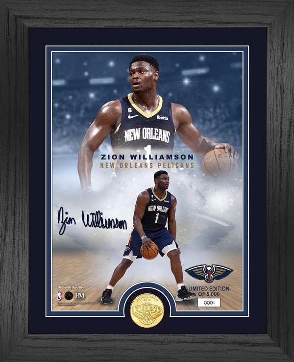 Zion Williamson New Orleans Pelicans Legends Bronze Coin Photo Mint  