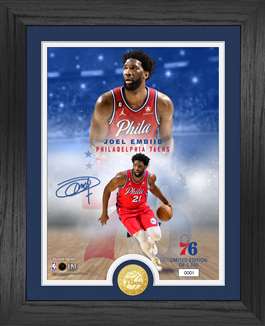 Joel Embiid Philadelphia 76ers Legends Bronze Coin Photo Mint  