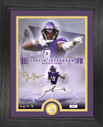 Minnesota Vikings Justin Jefferson NFL Legends Bronze Coin Photo Mint