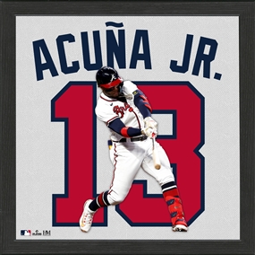 Ronald Acuna Atlanta Braves IMPACT Jersey Frame  