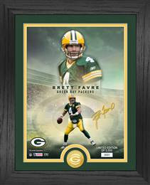 Green Bay Packers Brett Favre NFL Legends Bronze Coin Photo Mint