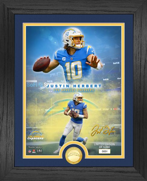Los Angeles Chargers Justin Herbert NFL Legends Bronze Coin Photo Mint