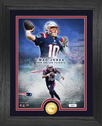 New England Patriots Mac Jones NFL Legends Bronze Coin Photo Mint