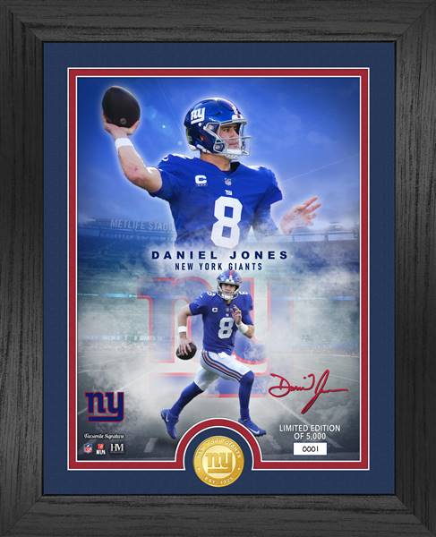 New York Giants Daniel Jones NFL Legends Bronze Coin Photo Mint