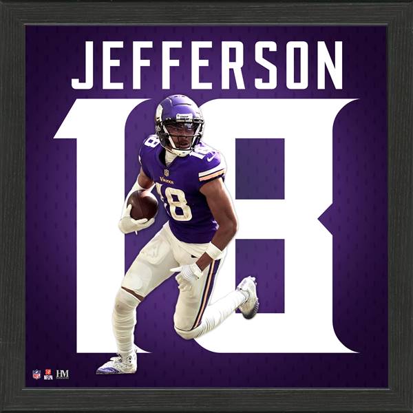 Justin Jefferson Minnesota Vikings NFL Impact Jersey Frame  