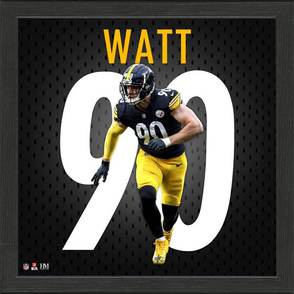 J Watt Pittsburgh Steelers NFL Impact Jersey Frame  