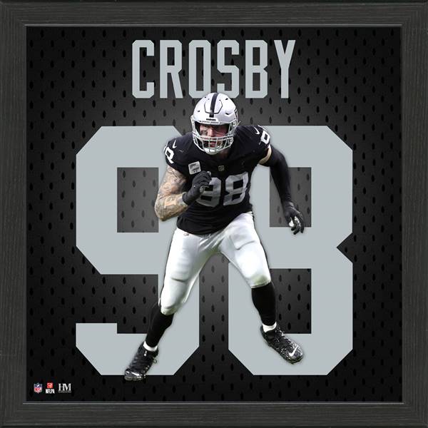 Maxx Crosby Las Vegas Raiders NFL Impact Jersey Frame  