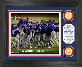 Texas Rangers 2023 World Series Champions Celebration Bronze Coin Photo Mint    