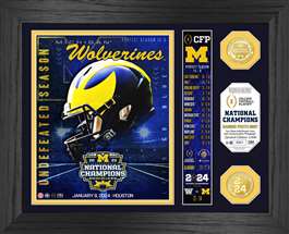 Michigan Wolverines 2023-24 CFP National Champions Banner Bronze Coin Photo Mint  