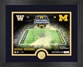 Michigan Wolverines 2023-24 CFP National Champions Celebration Bronze Coin Photo Mint  