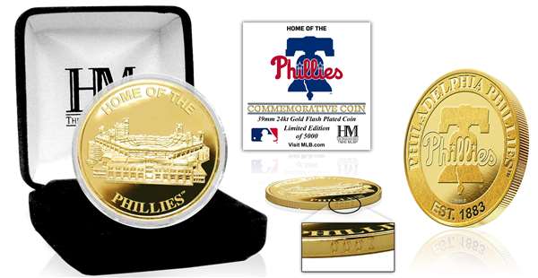 Philadelphia Phillies "Stadium" Gold Mint Coin  