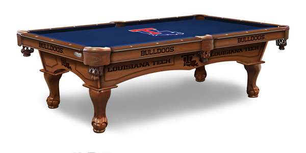 Louisiana Tech University 8 ft. Pool Table with a Chardonnay Finish - Free Professional Installation