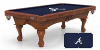 Atlanta Braves 8ft Pool Table with a Chardonnay Finish