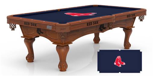 Boston Red Sox 8ft Pool Table with a Chardonnay Finish