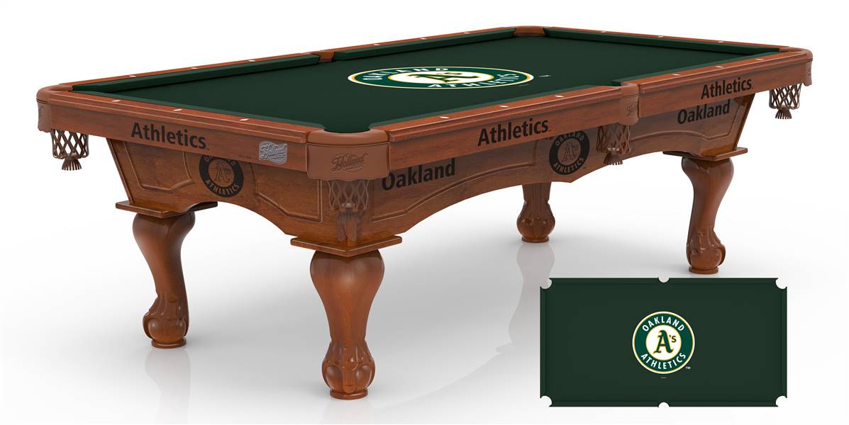 Oakland Athletics 8ft Pool Table with a Chardonnay Finish
