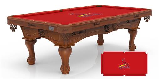 St. Louis Cardinals 8ft Pool Table with a Chardonnay Finish