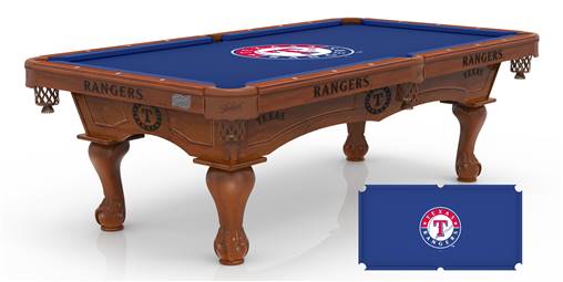 Texas Rangers 8ft Pool Table with a Chardonnay Finish