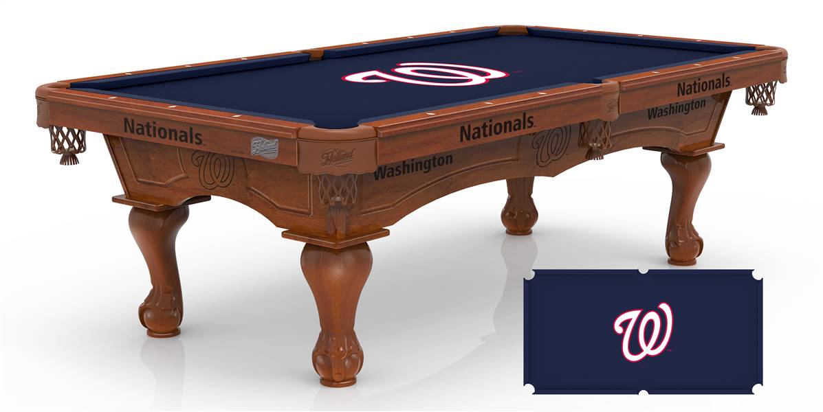 Washington Nationals 8ft Pool Table with a Chardonnay Finish