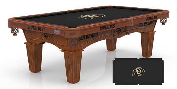 University of Colorado 8 ft. Pool Table with a Chardonnay Finish - Free Professional Installation