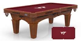 Virginia Tech University 8 ft. Pool Table with a Chardonnay Finish - Free Professional Installation