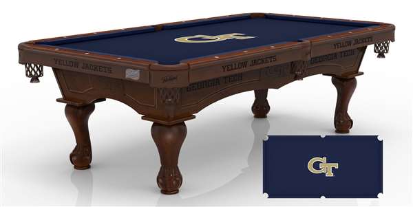 Georgia Tech 8 ft. Pool Table with a Navajo Finish - Free Professional Installation