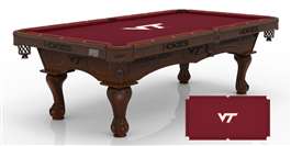 Virginia Tech University 8 ft. Pool Table with a Navajo Finish - Free Professional Installation