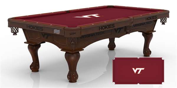 Virginia Tech University 8 ft. Pool Table with a Navajo Finish - Free Professional Installation