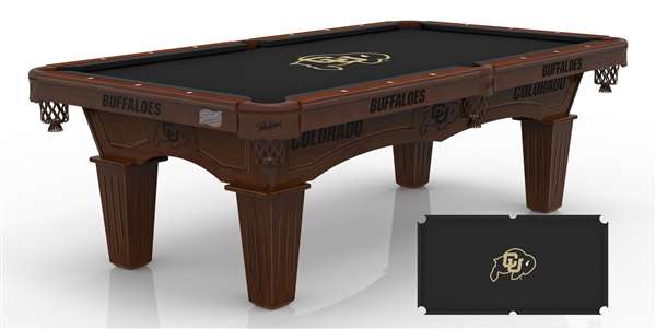 University of Colorado 8 ft. Pool Table with a Navajo Finish - Free Professional Installation