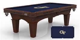Georgia Tech 8 ft. Pool Table with a Navajo Finish - Free Professional Installation