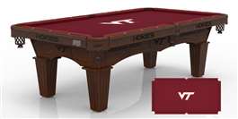 Virginia Tech University 8 ft. Pool Table with a Navajo Finish - Free Professional Installation