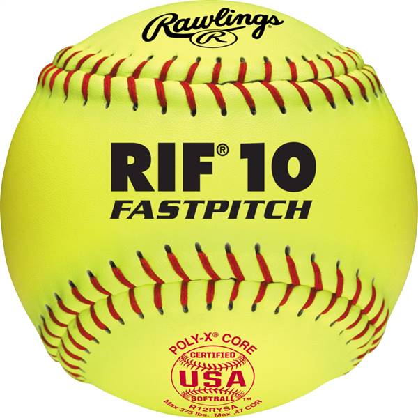 Rawlings USA 12 inch Level 10 Firm Center Synthetic Cover Softballs (R12RYSA) ( 1 Dozen Balls) 