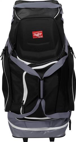 Rawlings R1502 Baseball Wheeled Catcher's Bag Black 