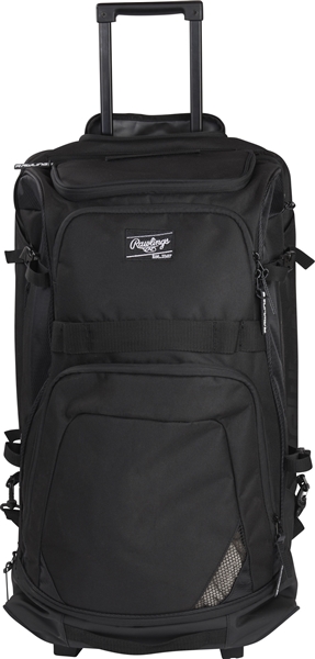 Rawlings R1801 Baseball Wheeled Catcher's Bag Black-Black