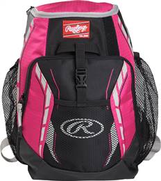 Rawlings R400 Youth Players Backpack - Neon Pink  