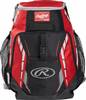 Rawlings R400 Baseball Youth Backpack Scarlet 