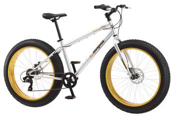 Mongoose Malus Men's 26 inch Fat Tire Bike, Bicycle Silver