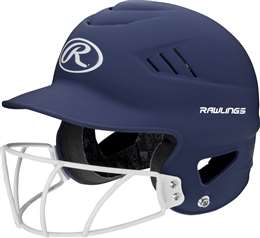 Rawlings Coolflo 1-Tone Highlighter Softball Helmet - Matte Navy   