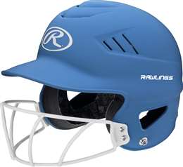 Rawlings Coolflo 1-Tone Highlighter Softball Helmet - Matte Neon Columbia Blue   