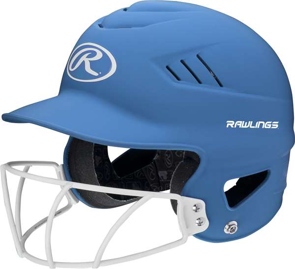 Rawlings Highlighter Series Softball Helmet Matte Neon Columbia Blue 