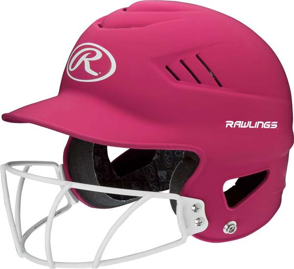 Rawlings Highlighter Series Softball Helmet Matte Neon Pink 