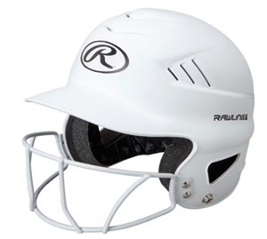 Rawlings Coolflo 1-Tone Highlighter Softball Helmet - Matte White   