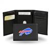 Buffalo Bills Embroidered Genuine Leather Tri-fold Wallet 3.25" x 4.25" - Slim By Rico Industries