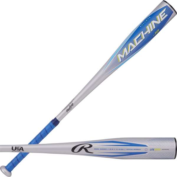 Rawlings Machine -10 (2 5/8" Barrel) Usa Youth Baseball Bat  