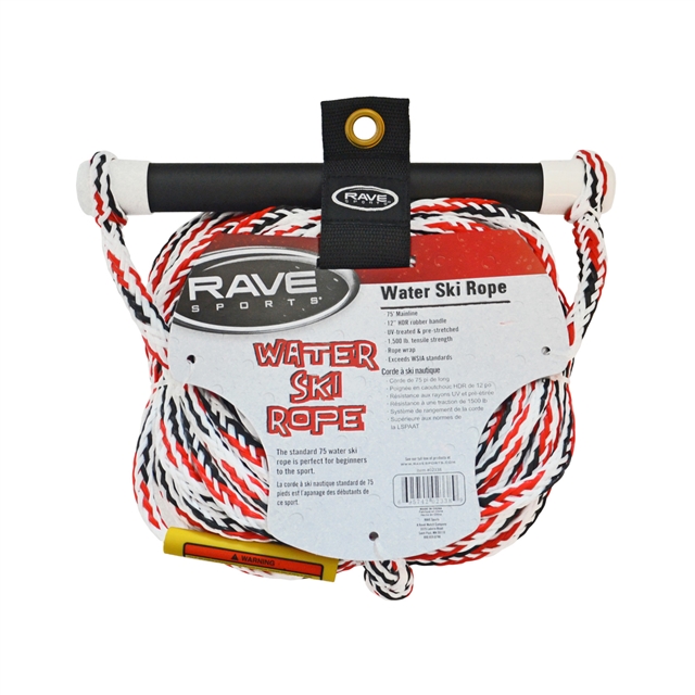 RAVE Sports 75' 1-Section Ski Rope w/NBR Smooth Grip- Promo  